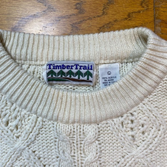 Vintage chunky knit fisherman sweater - Picture 2 of 3